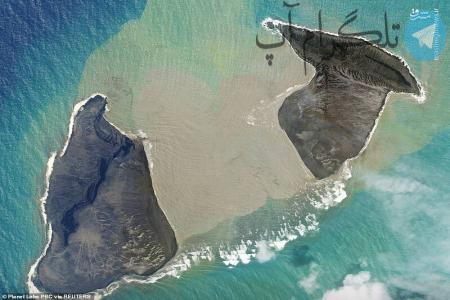تصاویر ماهواره‌ای از خسارت فوران آتشفشان تونگا + عکس – تلگرام آپ