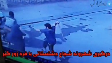 ویدیو دلهره‌آور از لحظه درگیری شهروند شجاع با مرد سارق زورگیر – تلگرام آپ