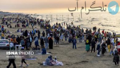ازدحام مسافران نوروزی در ساحل خزر آباد ساری + عکس – تلگرام آپ