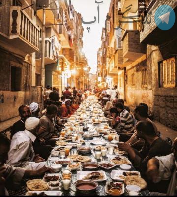 سفره افطار ماه رمضان در خیابان های مصر + عکس – تلگرام آپ