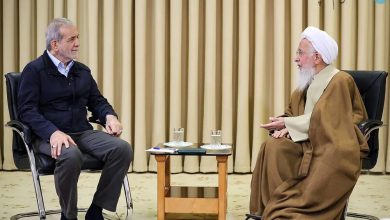 نحوه دست دادن آیت‌الله جوادی آملی با پزشکیان جنجالی شد / اطلاعیه دفتر آیت‌الله جوادی آملی + فیلم – تلگرام آپ